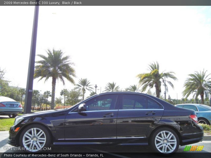Black / Black 2009 Mercedes-Benz C 300 Luxury