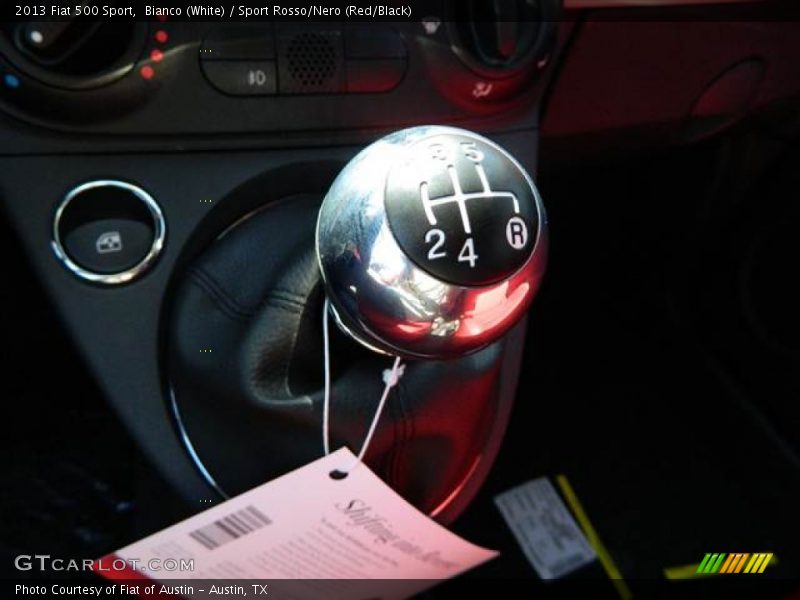 Bianco (White) / Sport Rosso/Nero (Red/Black) 2013 Fiat 500 Sport