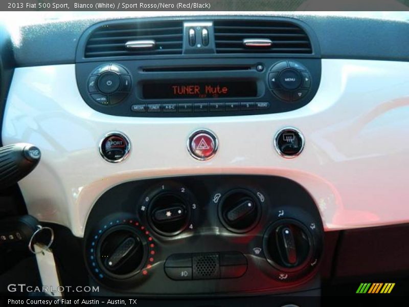 Bianco (White) / Sport Rosso/Nero (Red/Black) 2013 Fiat 500 Sport