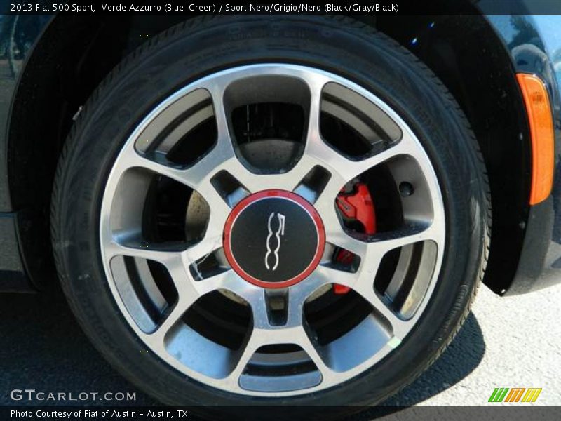 Verde Azzurro (Blue-Green) / Sport Nero/Grigio/Nero (Black/Gray/Black) 2013 Fiat 500 Sport