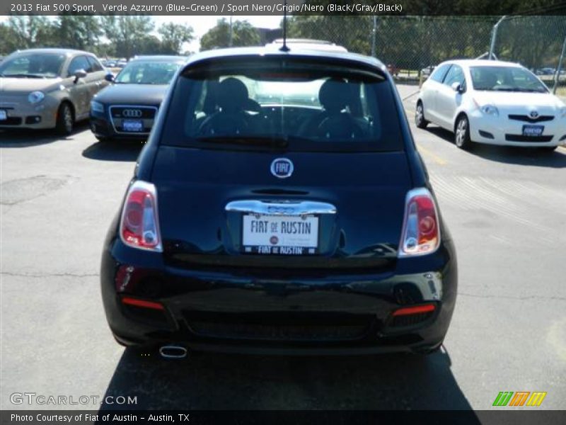 Verde Azzurro (Blue-Green) / Sport Nero/Grigio/Nero (Black/Gray/Black) 2013 Fiat 500 Sport