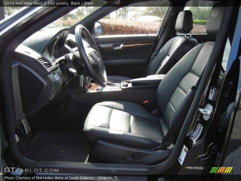 Black / Black 2009 Mercedes-Benz C 300 Luxury