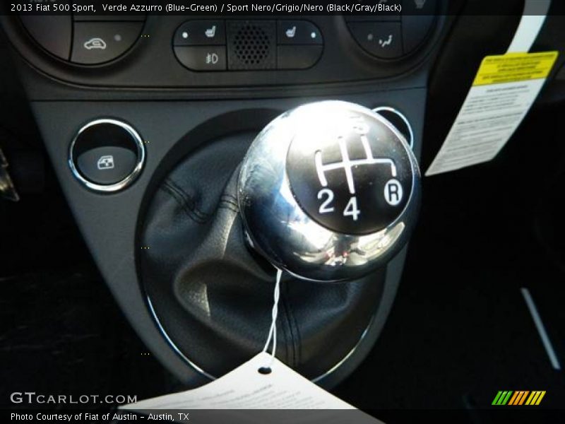 Verde Azzurro (Blue-Green) / Sport Nero/Grigio/Nero (Black/Gray/Black) 2013 Fiat 500 Sport