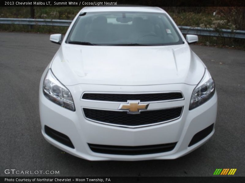 Summit White / Cocoa/Light Neutral 2013 Chevrolet Malibu LT