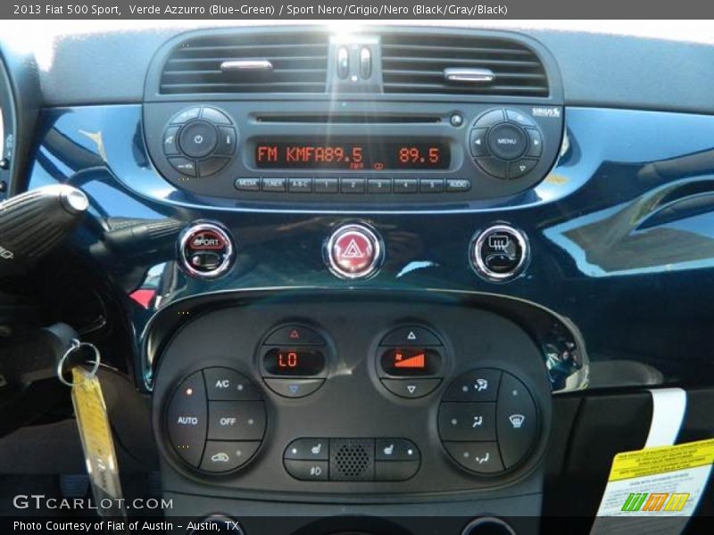 Verde Azzurro (Blue-Green) / Sport Nero/Grigio/Nero (Black/Gray/Black) 2013 Fiat 500 Sport