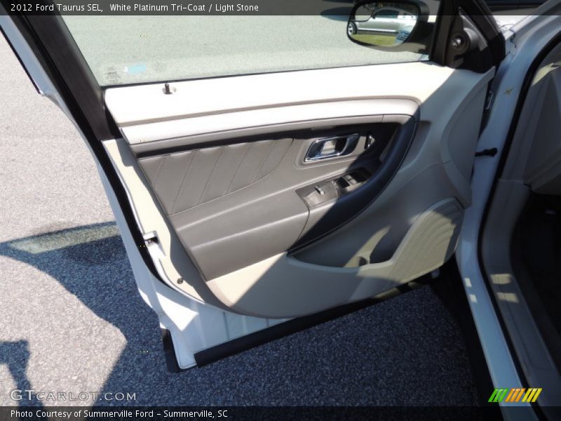 White Platinum Tri-Coat / Light Stone 2012 Ford Taurus SEL