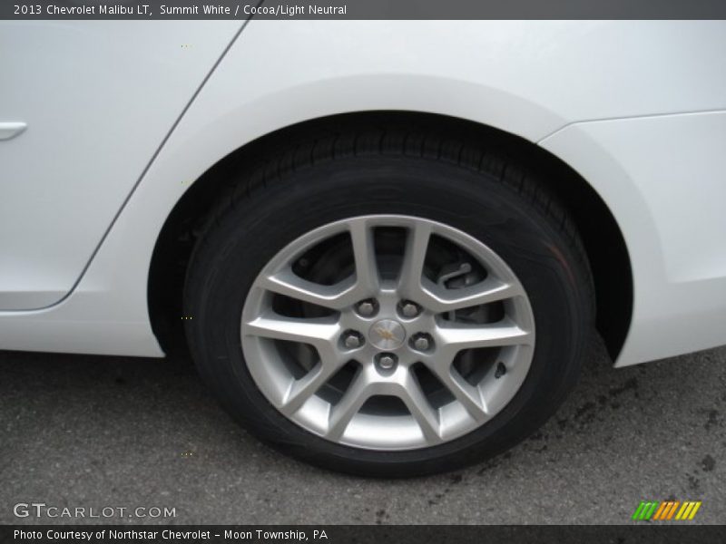 Summit White / Cocoa/Light Neutral 2013 Chevrolet Malibu LT