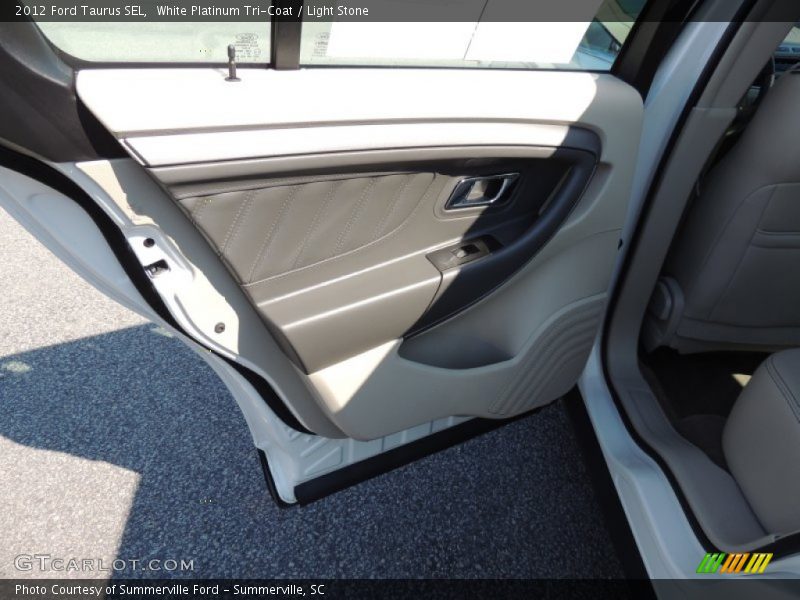 White Platinum Tri-Coat / Light Stone 2012 Ford Taurus SEL