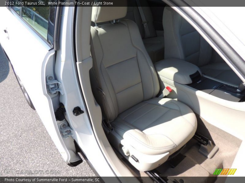 White Platinum Tri-Coat / Light Stone 2012 Ford Taurus SEL