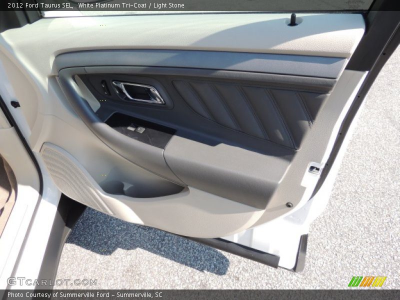 White Platinum Tri-Coat / Light Stone 2012 Ford Taurus SEL