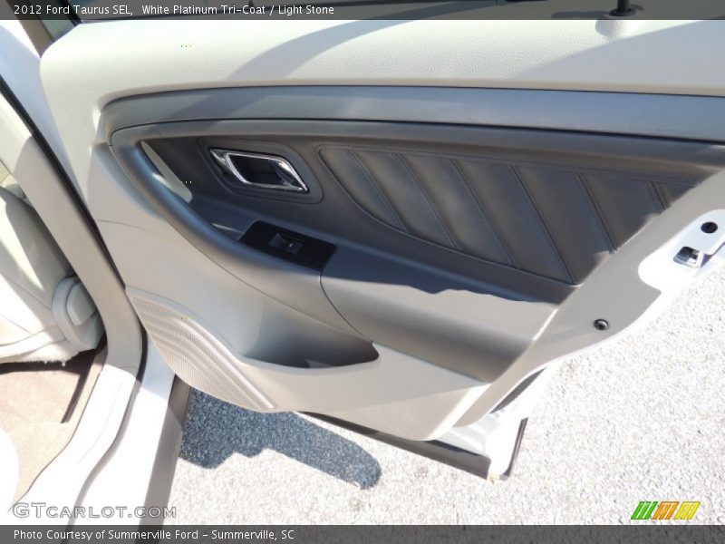 White Platinum Tri-Coat / Light Stone 2012 Ford Taurus SEL
