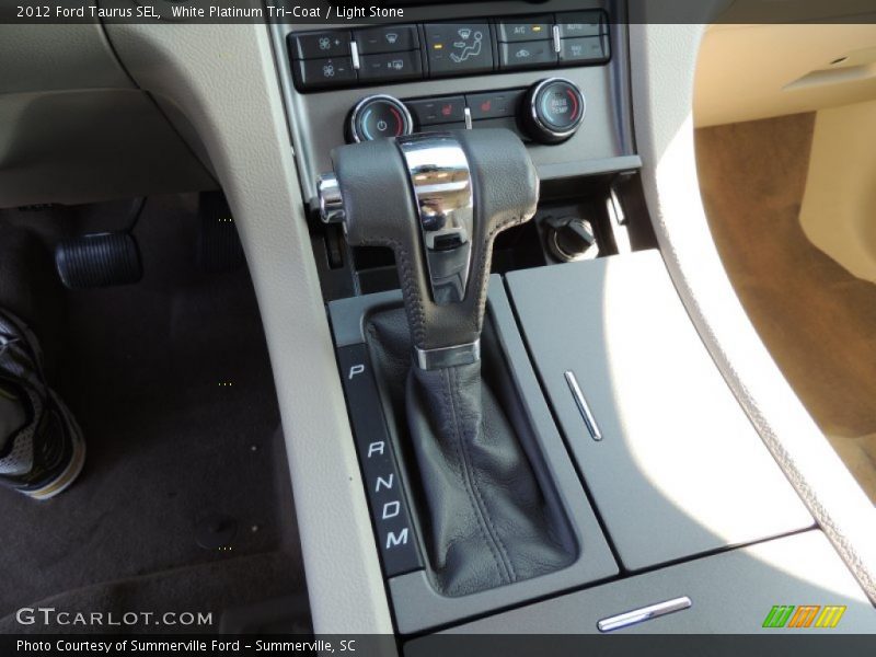 White Platinum Tri-Coat / Light Stone 2012 Ford Taurus SEL