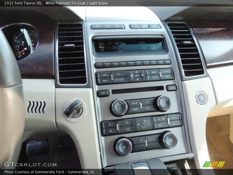 White Platinum Tri-Coat / Light Stone 2012 Ford Taurus SEL