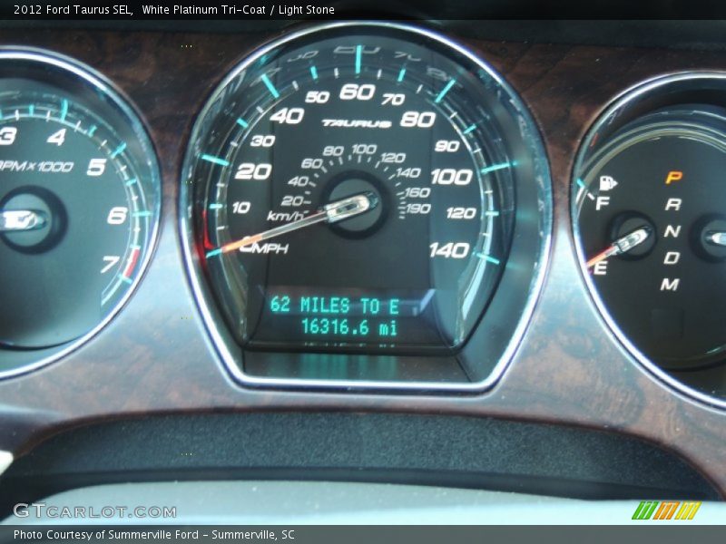 White Platinum Tri-Coat / Light Stone 2012 Ford Taurus SEL