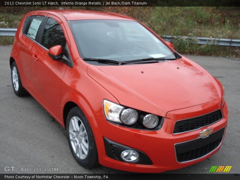 Inferno Orange Metallic / Jet Black/Dark Titanium 2013 Chevrolet Sonic LT Hatch