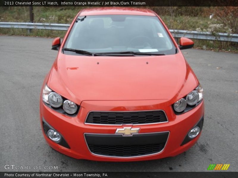 Inferno Orange Metallic / Jet Black/Dark Titanium 2013 Chevrolet Sonic LT Hatch