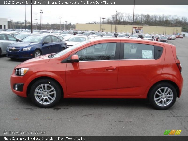 Inferno Orange Metallic / Jet Black/Dark Titanium 2013 Chevrolet Sonic LT Hatch