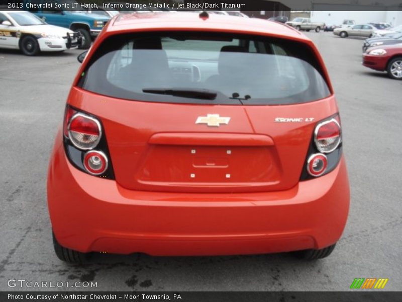 Inferno Orange Metallic / Jet Black/Dark Titanium 2013 Chevrolet Sonic LT Hatch