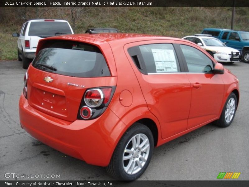 Inferno Orange Metallic / Jet Black/Dark Titanium 2013 Chevrolet Sonic LT Hatch