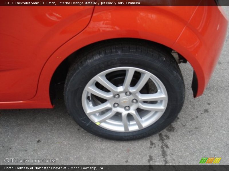 Inferno Orange Metallic / Jet Black/Dark Titanium 2013 Chevrolet Sonic LT Hatch