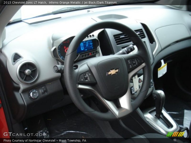 Inferno Orange Metallic / Jet Black/Dark Titanium 2013 Chevrolet Sonic LT Hatch