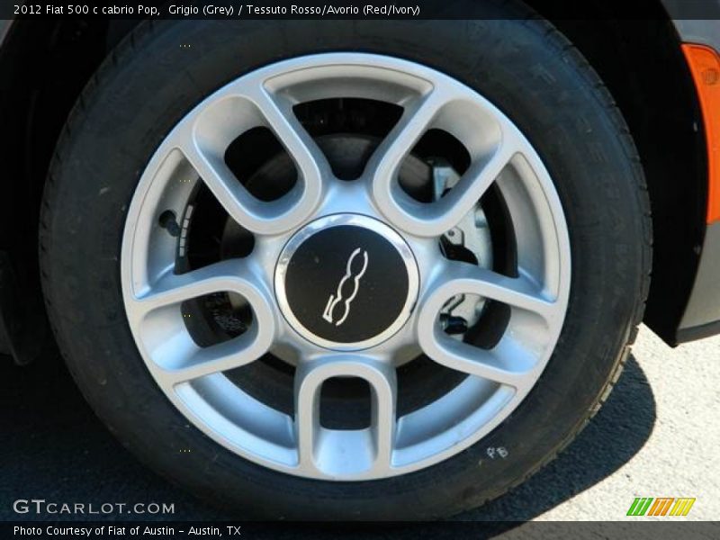 Grigio (Grey) / Tessuto Rosso/Avorio (Red/Ivory) 2012 Fiat 500 c cabrio Pop