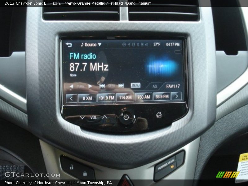 Inferno Orange Metallic / Jet Black/Dark Titanium 2013 Chevrolet Sonic LT Hatch