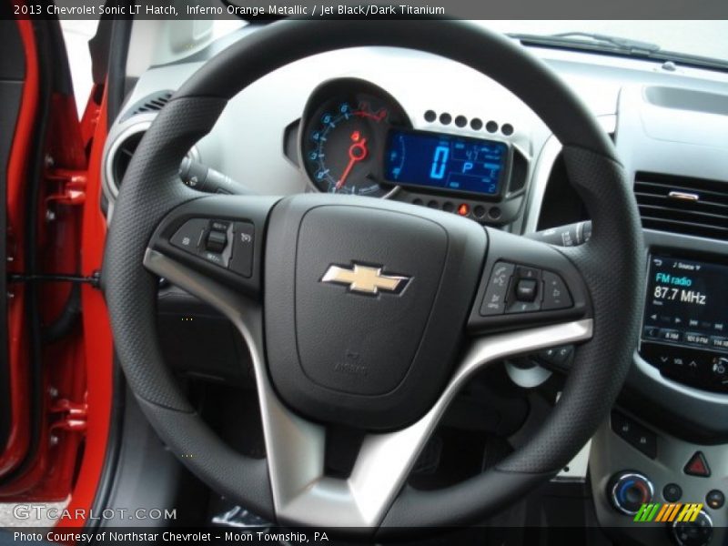 Inferno Orange Metallic / Jet Black/Dark Titanium 2013 Chevrolet Sonic LT Hatch