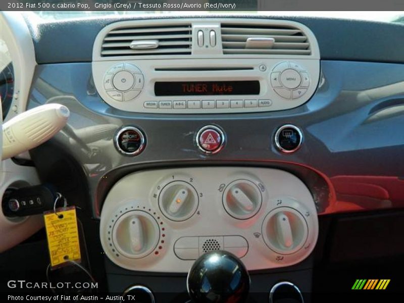 Grigio (Grey) / Tessuto Rosso/Avorio (Red/Ivory) 2012 Fiat 500 c cabrio Pop