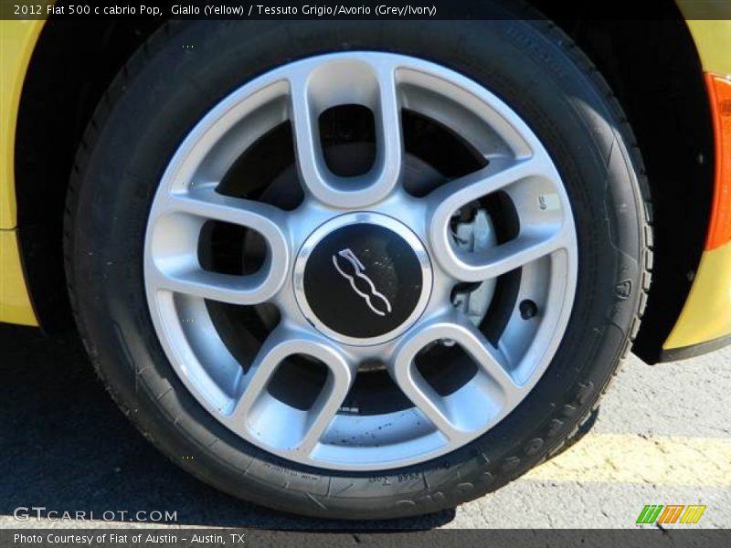 Giallo (Yellow) / Tessuto Grigio/Avorio (Grey/Ivory) 2012 Fiat 500 c cabrio Pop