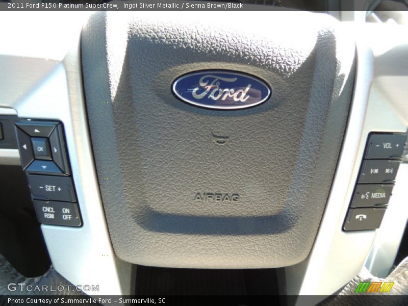 Ingot Silver Metallic / Sienna Brown/Black 2011 Ford F150 Platinum SuperCrew