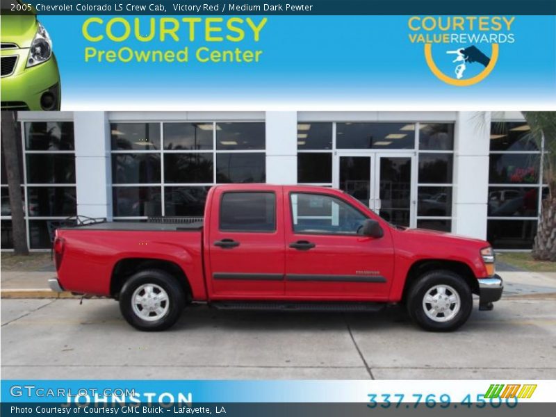 Victory Red / Medium Dark Pewter 2005 Chevrolet Colorado LS Crew Cab
