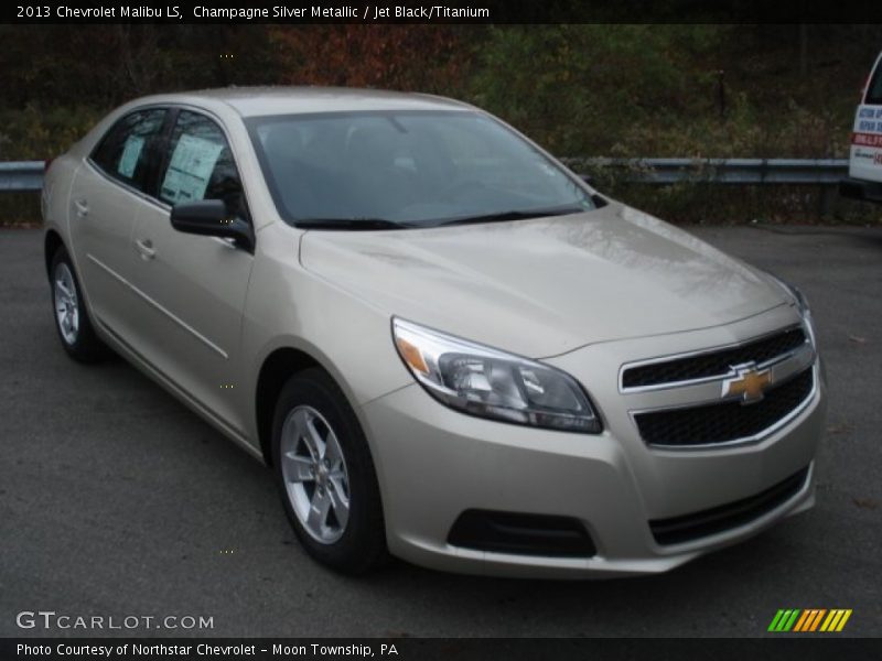 Champagne Silver Metallic / Jet Black/Titanium 2013 Chevrolet Malibu LS