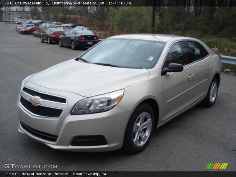 Champagne Silver Metallic / Jet Black/Titanium 2013 Chevrolet Malibu LS