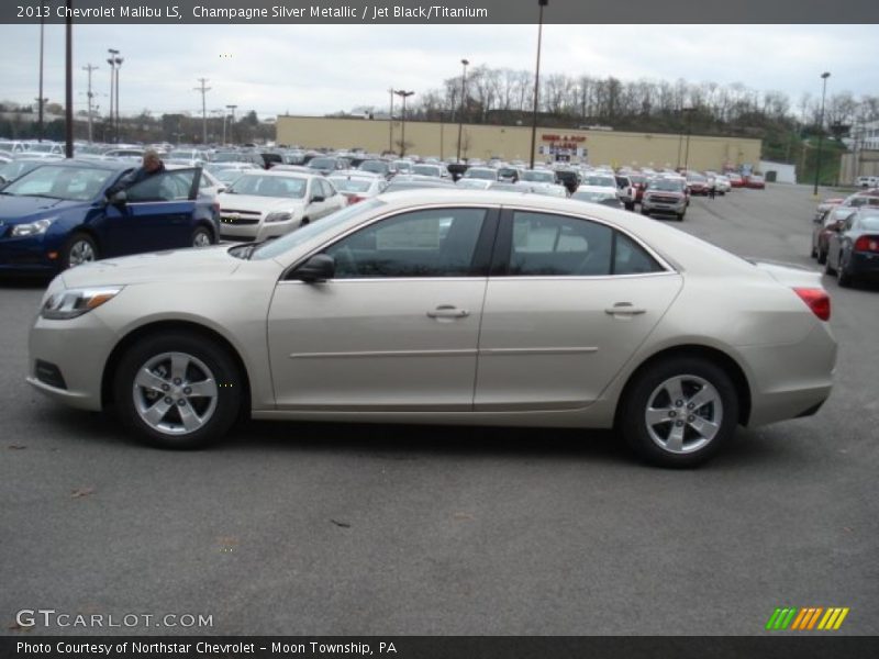 Champagne Silver Metallic / Jet Black/Titanium 2013 Chevrolet Malibu LS