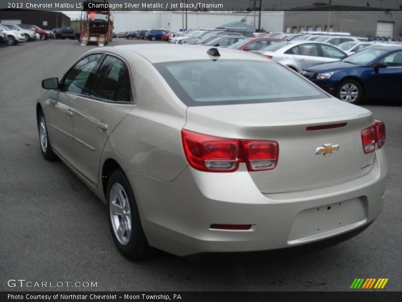 Champagne Silver Metallic / Jet Black/Titanium 2013 Chevrolet Malibu LS