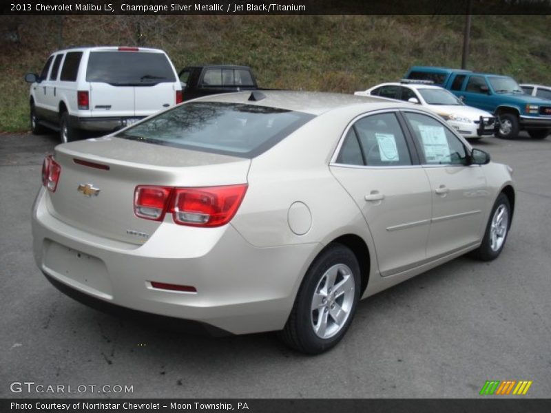 Champagne Silver Metallic / Jet Black/Titanium 2013 Chevrolet Malibu LS