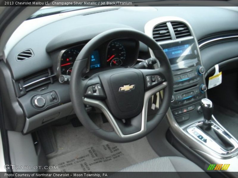 Champagne Silver Metallic / Jet Black/Titanium 2013 Chevrolet Malibu LS