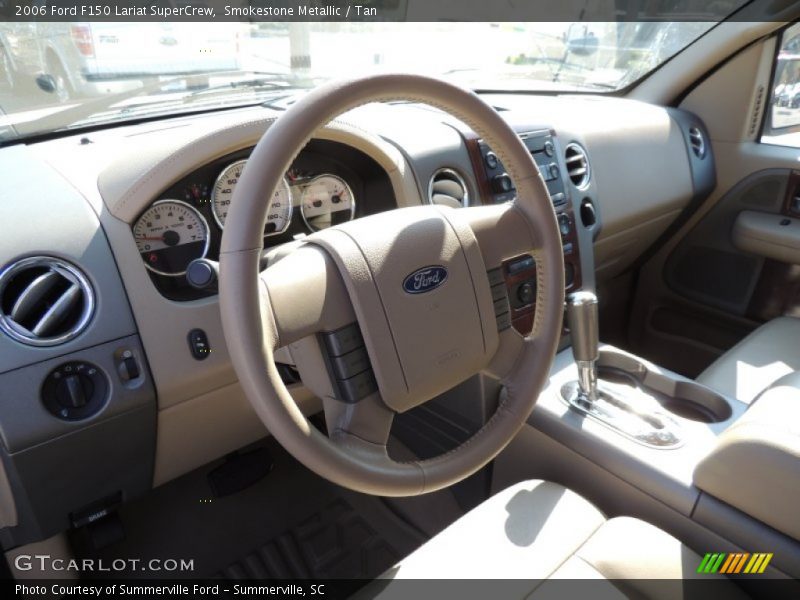 Smokestone Metallic / Tan 2006 Ford F150 Lariat SuperCrew