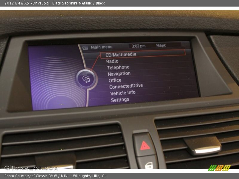 Black Sapphire Metallic / Black 2012 BMW X5 xDrive35d