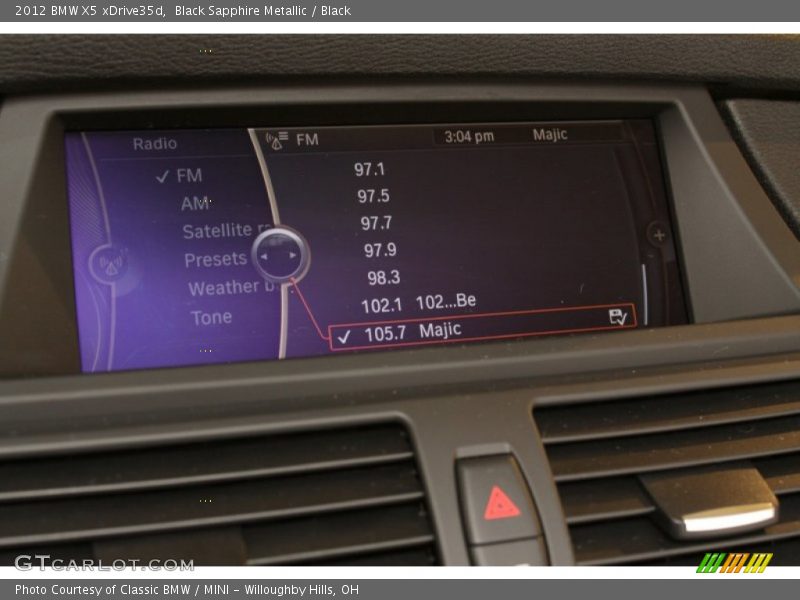 Black Sapphire Metallic / Black 2012 BMW X5 xDrive35d