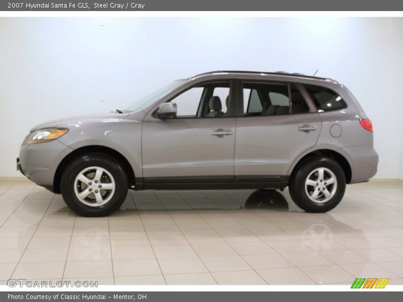 Steel Gray / Gray 2007 Hyundai Santa Fe GLS