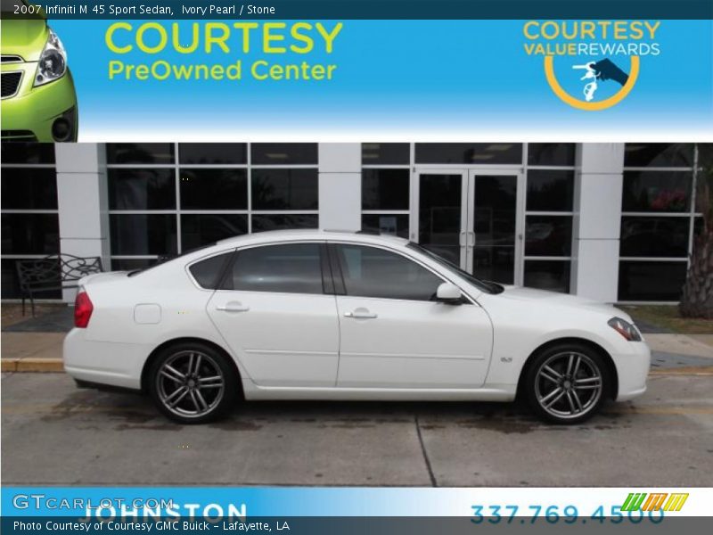 Ivory Pearl / Stone 2007 Infiniti M 45 Sport Sedan