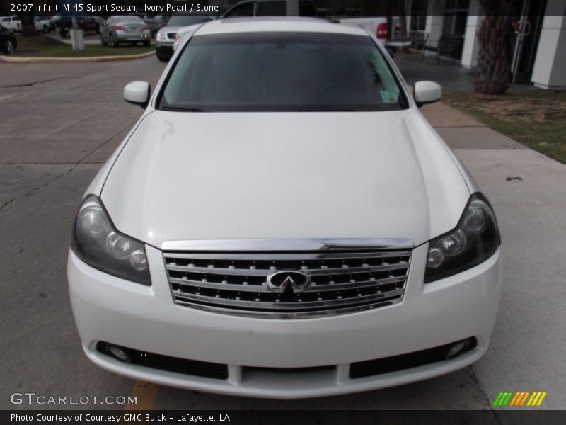 Ivory Pearl / Stone 2007 Infiniti M 45 Sport Sedan