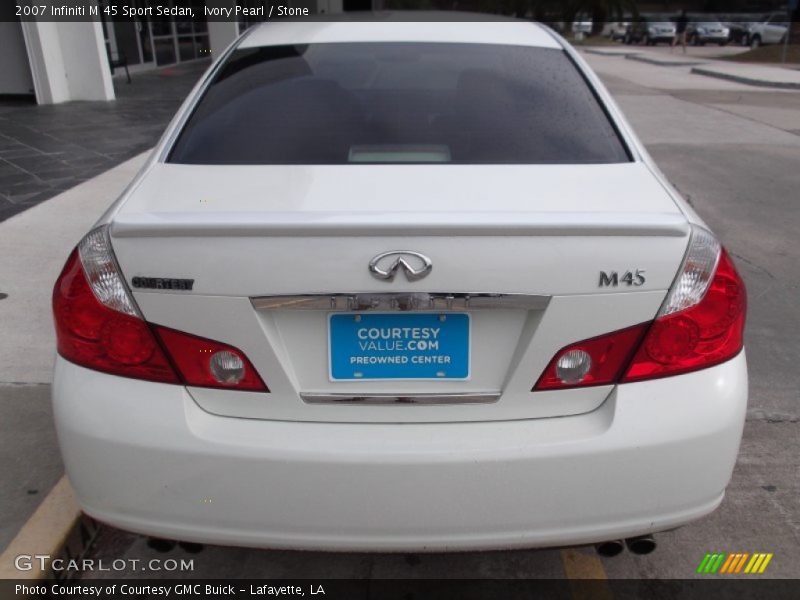 Ivory Pearl / Stone 2007 Infiniti M 45 Sport Sedan
