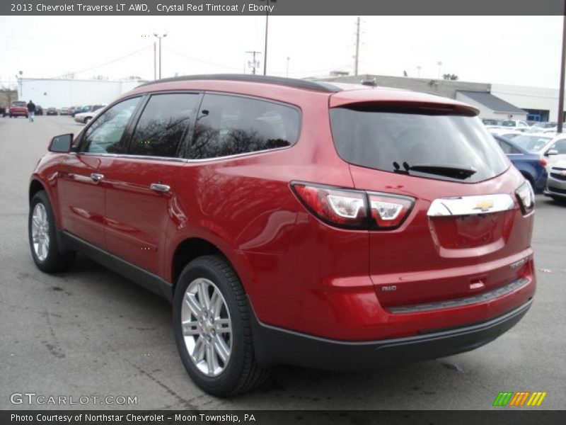 Crystal Red Tintcoat / Ebony 2013 Chevrolet Traverse LT AWD
