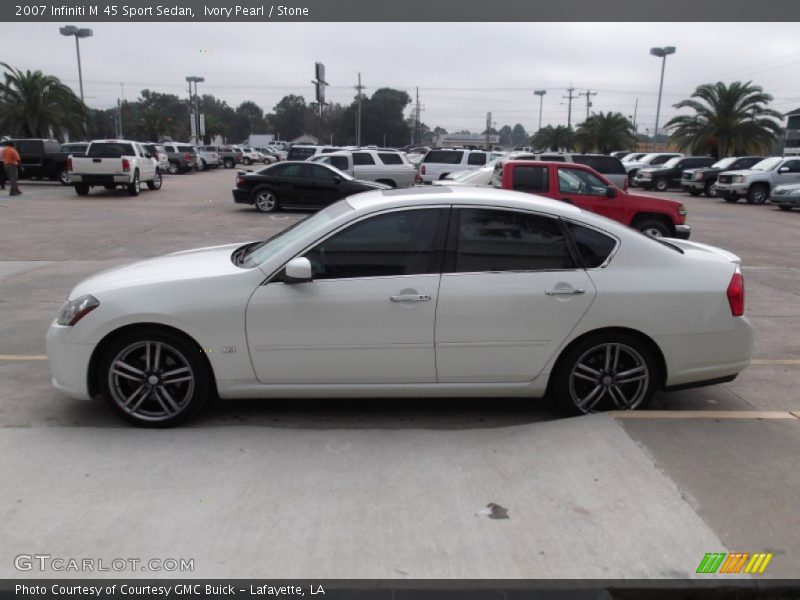 Ivory Pearl / Stone 2007 Infiniti M 45 Sport Sedan