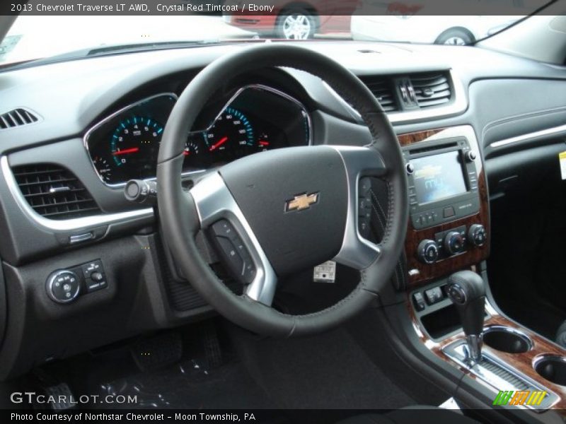 Crystal Red Tintcoat / Ebony 2013 Chevrolet Traverse LT AWD