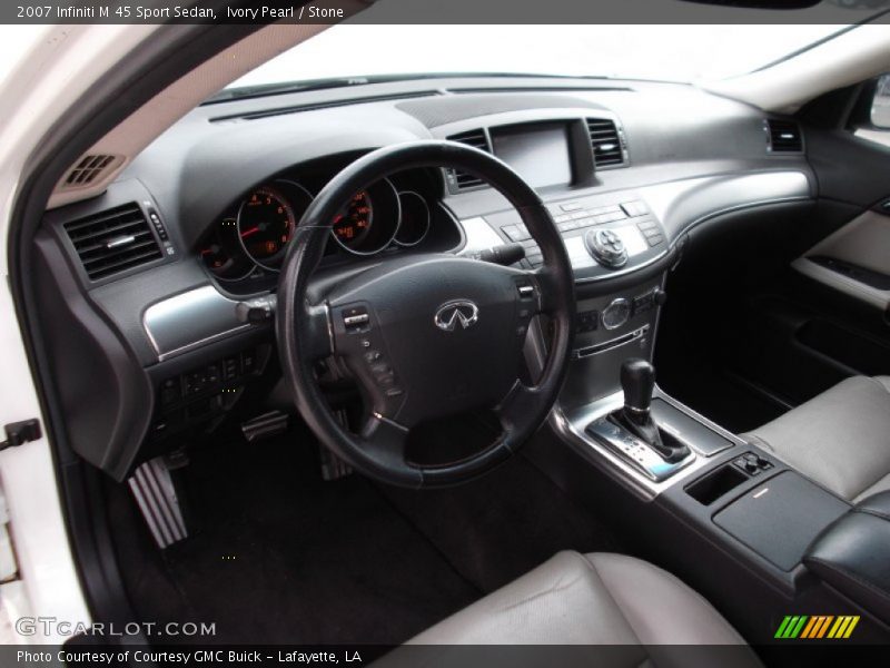 Ivory Pearl / Stone 2007 Infiniti M 45 Sport Sedan