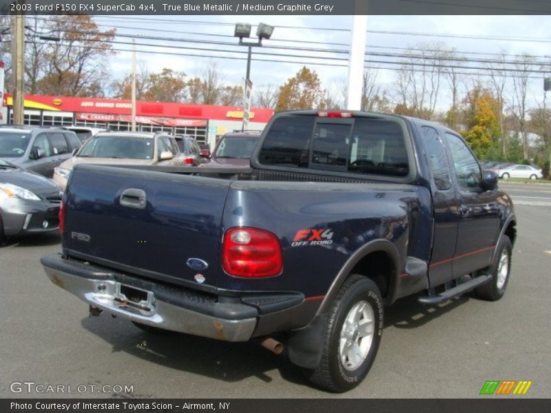 True Blue Metallic / Medium Graphite Grey 2003 Ford F150 FX4 SuperCab 4x4